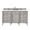 James Martin Vanities Brittany 60in Single Vanity, Urban Gray w/ 3 CM White Zeus Quartz Top 650-V60S-UGR-3WZ - alternate 1
